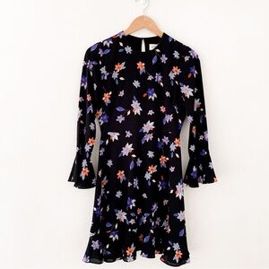 Eliza J Black Floral mini Dress